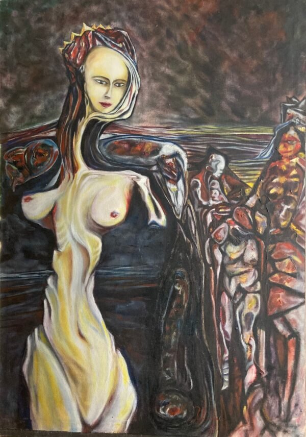 Lot´s Wife turns to a pillar of salt when they abandon the wicked city of Sodom.